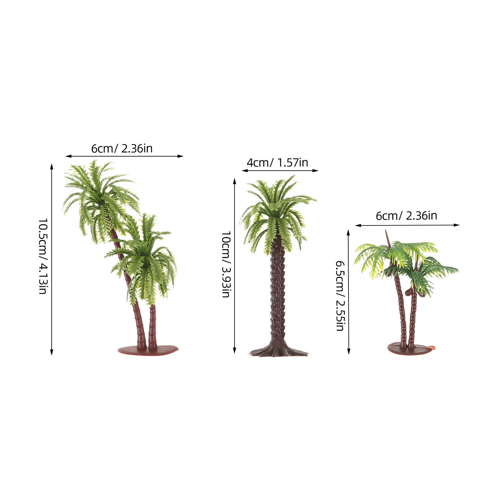 12Pcs Miniature Palm Tree Resi - Planted Aquarium With Sand ulasan dan harga