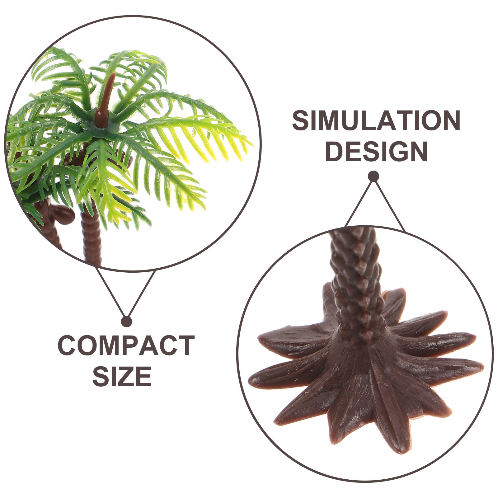 12Pcs Miniature Palm Tree Resi - Planted Aquarium With Sand ulasan dan harga