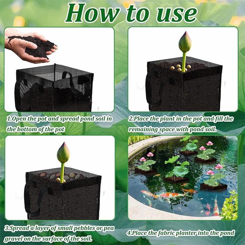 4 Pcs Black Mesh Pond Planting - Aquarium Planted ulasan dan harga