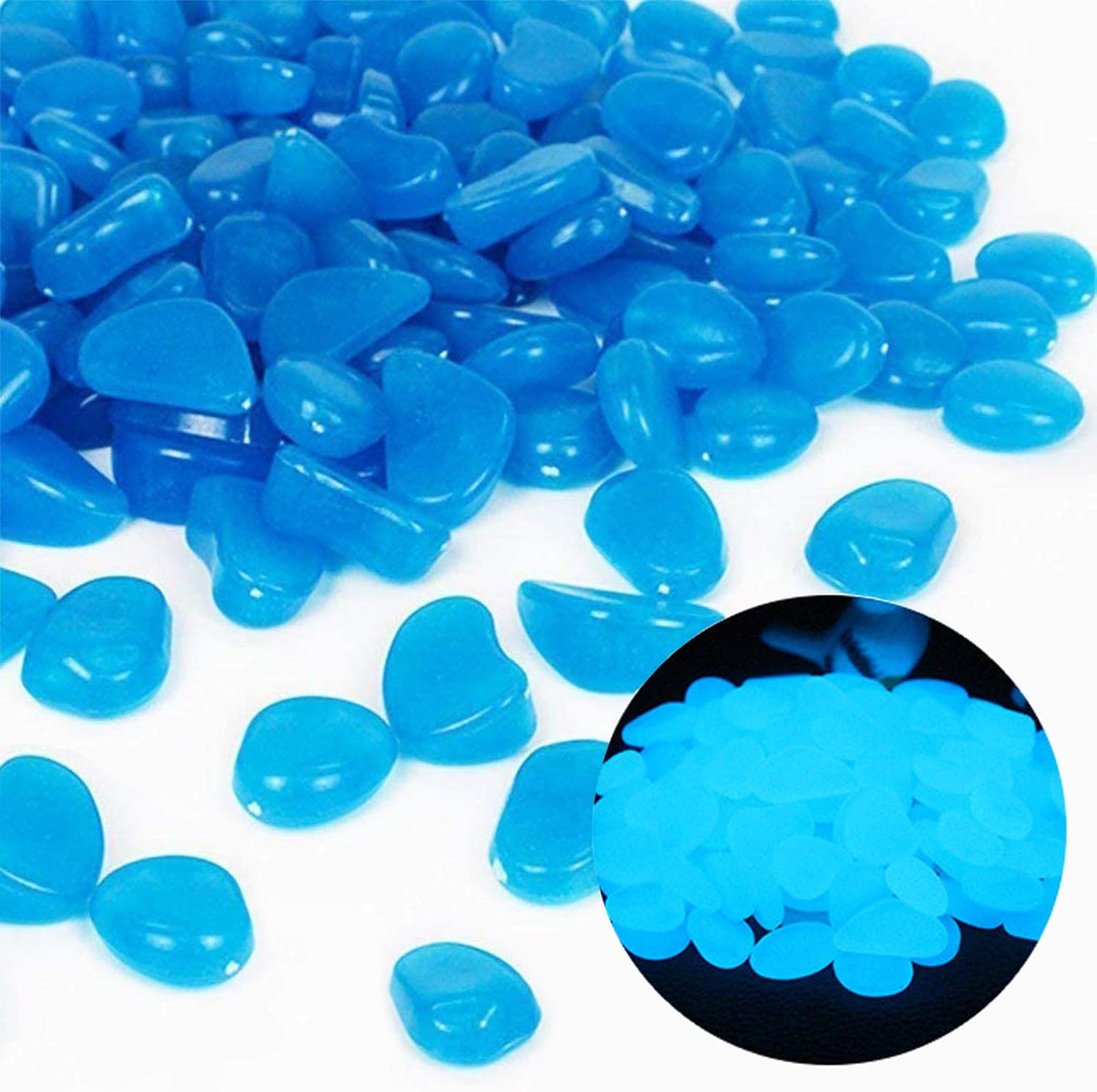Fish Tank Rocks Glow Blue Pebb - Aquarium Plant Order ulasan dan harga