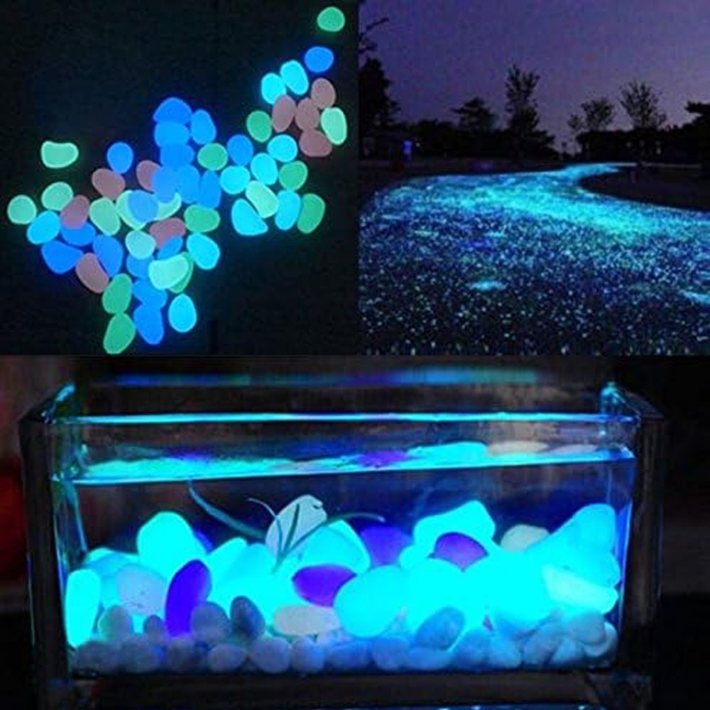 Fish Tank Rocks Glow Blue Pebb - Aquarium Plant Order ulasan dan harga