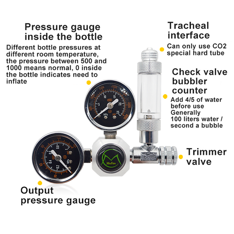 Aquarium CO2 Regulator Magneti - Aquarium Plant Order ulasan dan harga