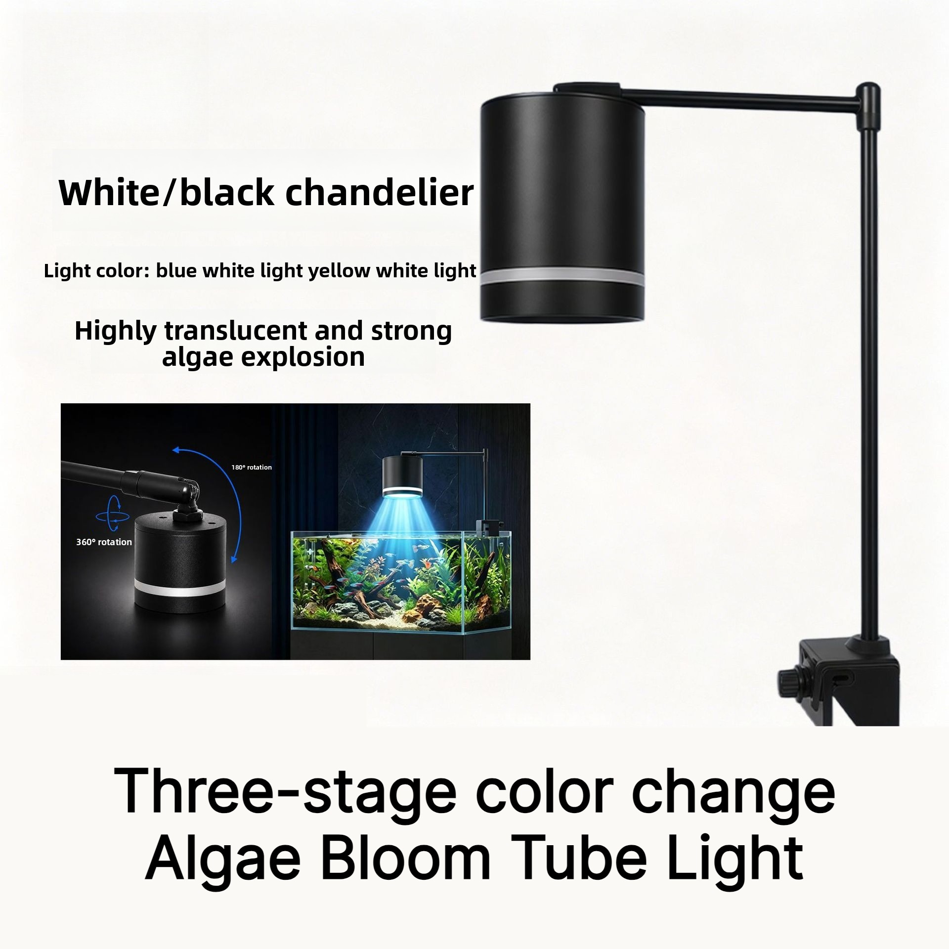 LED Aquarium Pendant Spotlight - Planted Aquarium Algae ulasan dan harga
